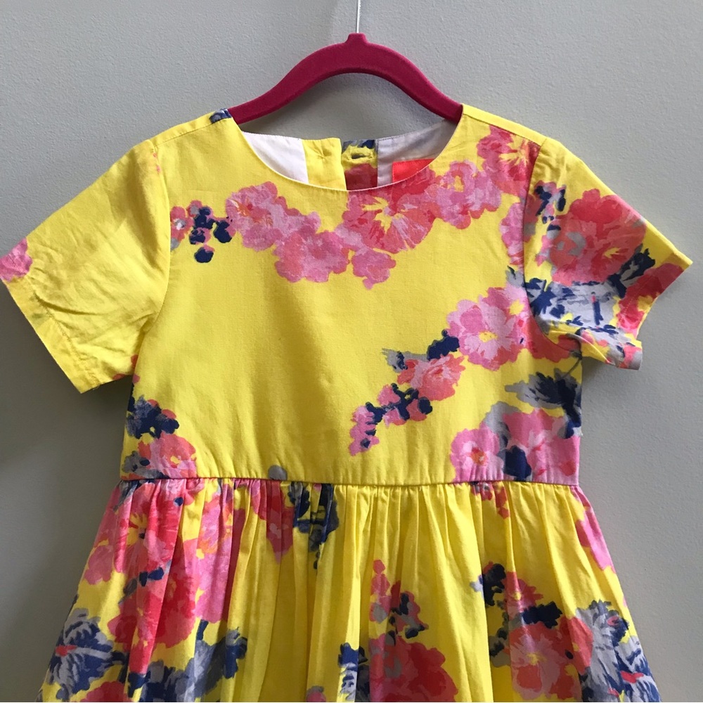 Joules yellow floral dress, size 5y. - Picture 2 of 5